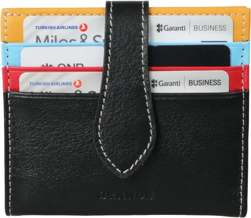 Miniatura 41 de Grande -3803 Cartera unisex, Azul (Iced Blue), Cartera delgada de cuero con cierre a presión pequeño