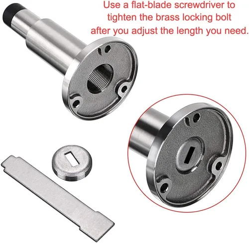 Miniatura 6 de Sumnacon Tope de puerta ajustable y resistente, tope de puerta moderno de acero inoxidable con amortiguador de goma, tope de puerta de metal montado