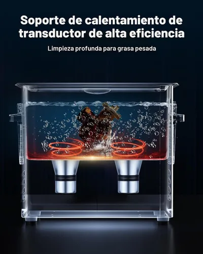 Miniatura 3 de VEVOR Limpiador ultrasónico de 6L, máquina profesional de limpieza ultrasónica con cesta de limpieza y pantalla digital, máquina de limpieza