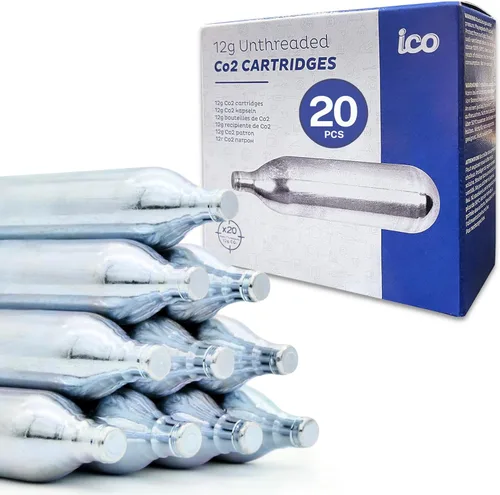 Miniatura 8 de ICO 12 Gram Co2 Cartridges Non-Threaded, CO2 cartridges BB Gun, CO2 BB Pistol, Airsoft Pistol, and Paintball Markers