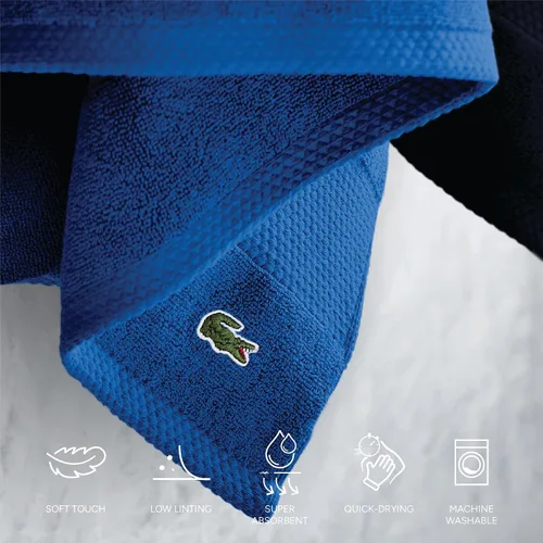 Miniatura 2 de Lacoste Heritage - Juego de toallas de algodón Supima de 6 piezas, 2 toallas de baño, 2 toallas de mano, 2 toallas pequeñas, aloe – altamente