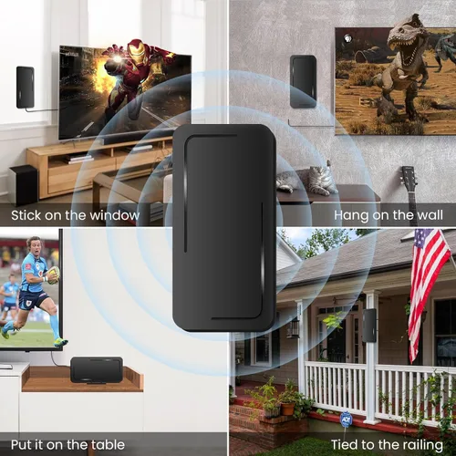 Miniatura 7 de Antena de TV digital 2026 para exteriores de largo alcance para canales locales, HD resistente al agua, cable HDTV de 25 pies para Smart TV