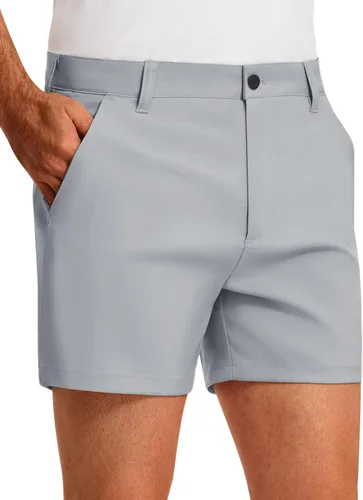 Miniatura 12 de PULI Pantalones cortos de golf para hombre, entrepierna de 5 pulgadas, ajuste relajado, elástico, ligero, casual, viajes, secado rápido, pantalones