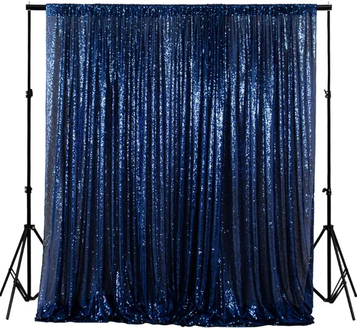 Miniatura 18 de ShinyBeauty PHOTOBOOTH - Fondo de tela de lentejuelas, telón de fondo de boda, telón de fondo óxido, cortinas de lentejuelas, cortinas de Negro