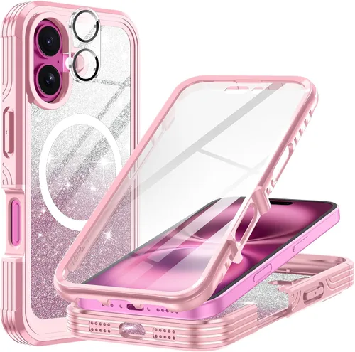 Miniatura 52 de Hekodonk Funda para iPhone 15 Pro Max, compatible con Magsafe [protector de pantalla de vidrio templado integrado y protección de lente de cámara]
