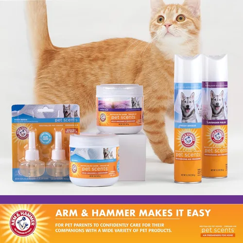 Miniatura 4 de Arm & Hammer Ambientador de gel – Eliminador de olores de mascotas con bicarbonato de sodio – Perlas de gel absorbentes de olores para gatos