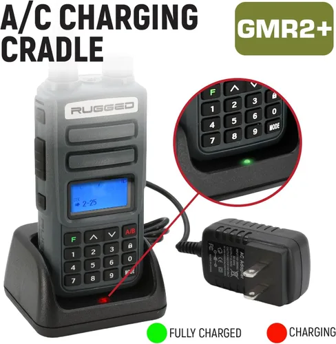 Miniatura 7 de Rugged Radios GMRS - Radio de mano bidireccional Walkie Talkie para senderismo, camping, aterrizaje todoterreno, cuenta con canales meteorológicos