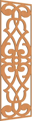 Miniatura 7 de 9 3/8"W x 24 3/8"H x 1/4"T Bellaire Decorativos Paneles de pared de madera calado, abedul