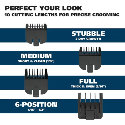 Miniatura 5 de Wahl Groomsman Cable/Inalámbrico Cortadora De Barba Para Hombres, máquina de cortar el cabello y máquinas de afeitar, recargable para hombre Kit