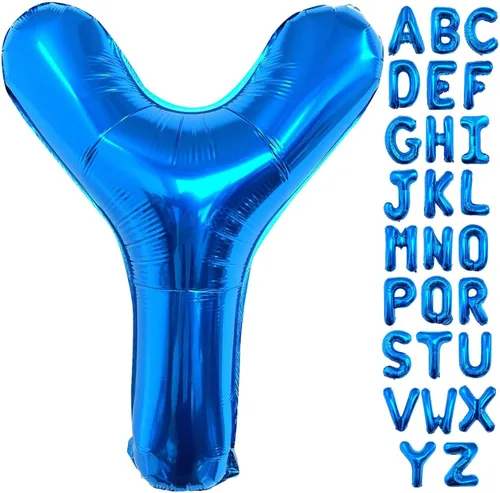Miniatura 27 de Lovoir Globos azules grandes de 40 pulgadas con letra C de gran tamaño, globo de helio de aluminio de Mylar para decoración de fiesta de cumpleaños
