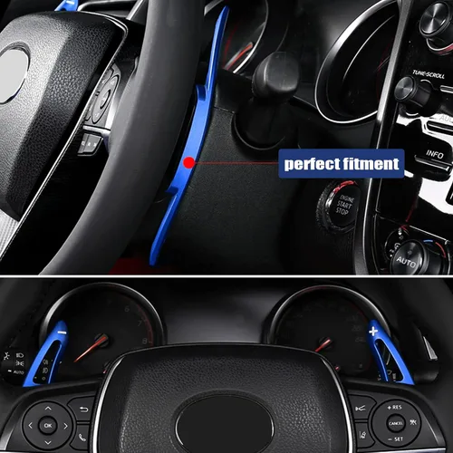 Miniatura 4 de CKE Compatible con Toyota Camry 2026 2025 2024 2023 2022 2021 2020 2019 2018 para Corolla RAV4 Crown Avalon Accesorios Extensión de Palanca de Azul