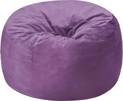 Miniatura 8 de Homguava - Sillón puff de 3 pies Sillón estilo puff grande de 3 pulgadas con relleno de espuma viscoelástica, sofá suave con funda de terciopelo