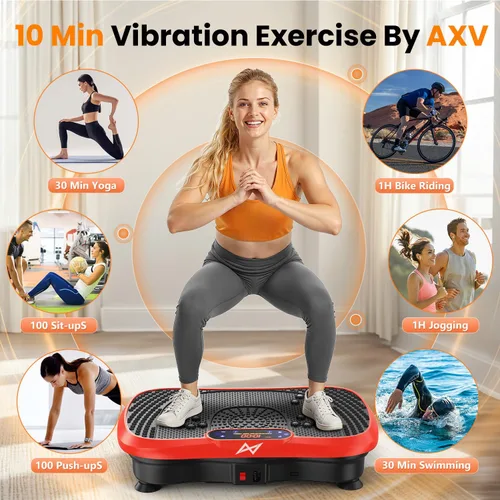 Miniatura 2 de AXV Vibration Plate Fitness Platform Exercise Machine Vibrating Shaking Full Body Shaker Workout Vibrate Stand Shake Board Sport for Weight Loss Fat