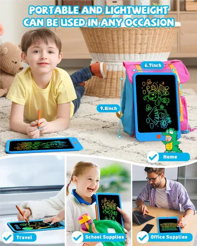 Miniatura 3 de KOKODI Tableta de escritura LCD para niños de 10 pulgadas, juguetes para niños y niñas de 3, 4, 5, 6, 7, 8 años, tablero de garabatos colorido