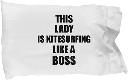This Lady is Kitesurfing Like A Boss Pillowcase Funny Gift Idea Family Present Pillow Cover Case 20x30