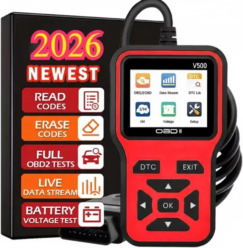 Herramienta de diagnóstico del escáner V500 OBD2, lector de código profesional con transmisión de datos en tiempo real, búsqueda de DTC, preparación