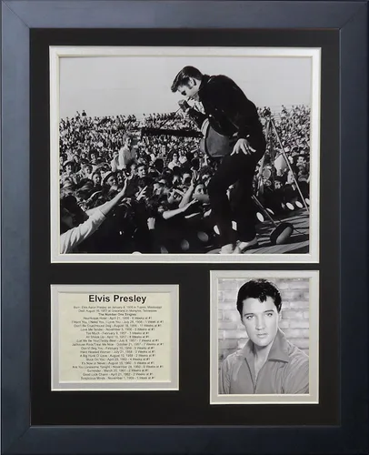 Legends Never Die Elvis Presley Performing Live Collectible, collage de fotos enmarcadas, decoración artística de pared, 12 x 15 pulgadas, modelo: