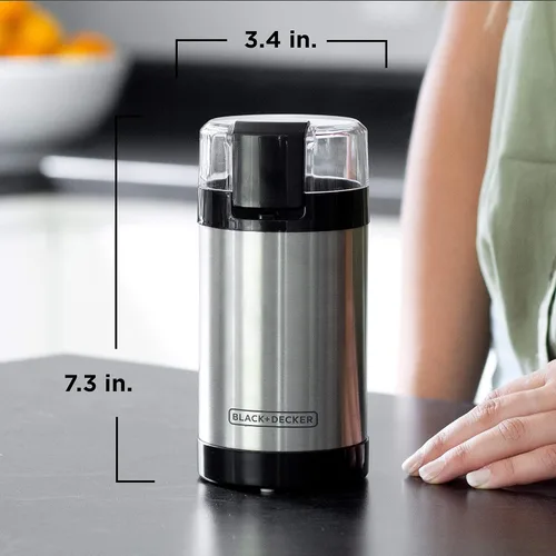 Miniatura 3 de Black & Decker CBG110SC Easy Touch - Molinillo eléctrico para café y especias, color negro