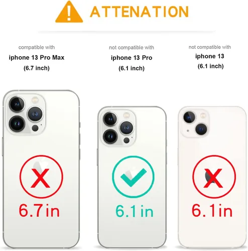 Miniatura 2 de Funda para iPhone 13 Pro para mujer (6.1 pulgadas), funda de lujo muy brillante con purpurina 3D con diamantes de imitación de cristal brillante