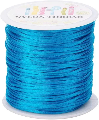 Miniatura 10 de Pandahall - Hilo de nailon para cuentas de 100 yardas, hilo de nailon trenzado de 0.059 pulgadas, cuerda de satén para anudar, trenzar y hacer joyas