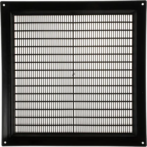 Miniatura 7 de Cubierta de ventilación negra de 5 x 12 pulgadas (exterior), rejilla de ventilación de plástico con malla protectora, cubierta de ventilación