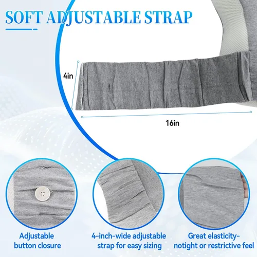 Miniatura 7 de Knee Pillow for Side Sleepers, Memory Foam Leg Pillow for Side Sleeping with Adjustable Strap, for Comfortable wear Between the Legs While Sleeping