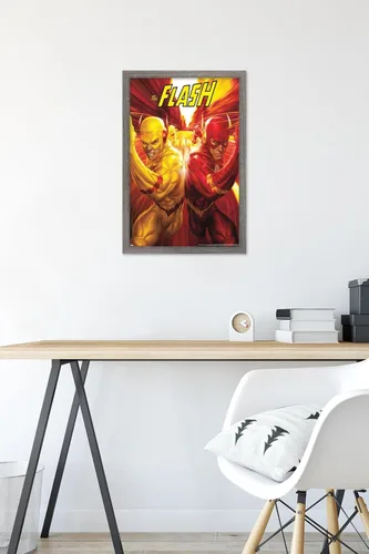 Miniatura 6 de Trends International DC Comics - The Flash and The Reverse Flash - Race Wall Poster, 14.725" x 22.375", Barnwood Framed Version