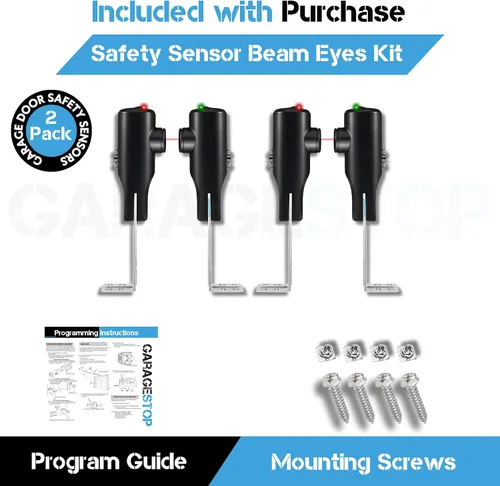 Miniatura 4 de Garage Stop 2 sensores de seguridad STB-B GSTB-R GSTB-BX 37220R para ojos y vigas de seguridad, repuesto para sensores de puerta de garaje Genie, Dos