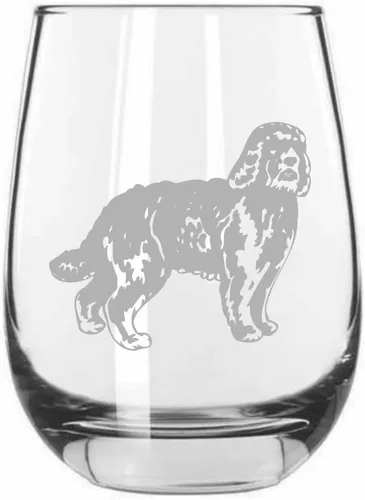 Miniatura 268 de Sakhalin Husky Dog - Copa de vino grabada personalizada de 15.25 onzas sin tallo