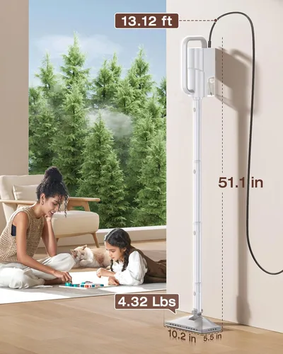 Miniatura 8 de LABIGO Trapeador de vapor 10 en 1 con limpiador de vapor de mano desmontable, tanque de 350ml, calentamiento en 10s, limpiador de vapor de 248°F