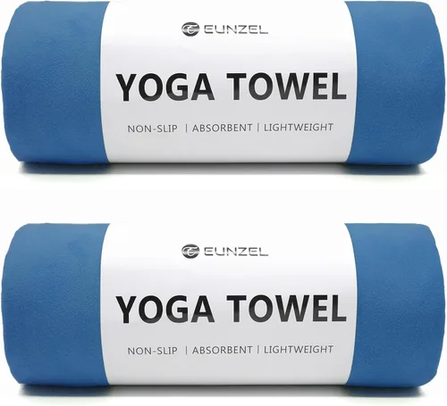 Miniatura 20 de Eunzel Toalla de yoga caliente antideslizante para esterilla de yoga, toalla de microfibra absorbente del sudor para yoga caliente, pilates y Morado