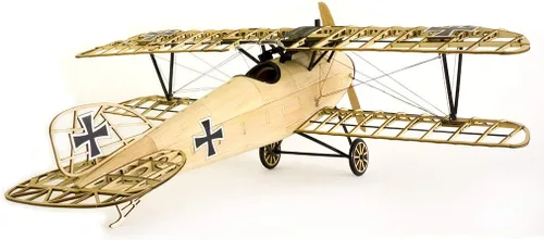 Miniatura 2 de Viloga Rompecabezas de madera 3D de avión de albatros D.III, kit de modelo de biplano de madera de balsa cortado con láser, rompecabezas de madera