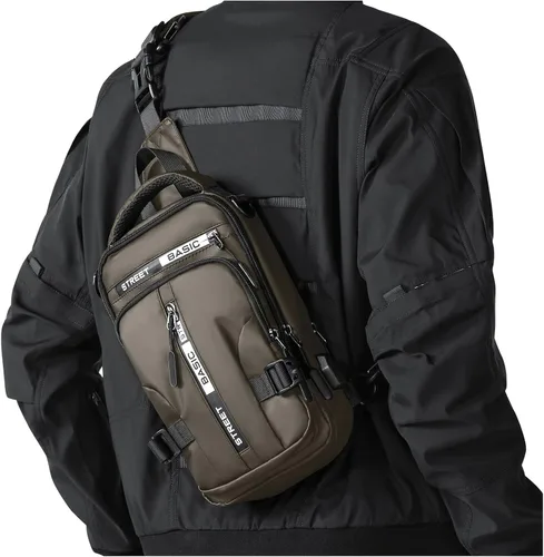 Miniatura 25 de Mochila cruzada pequeña negra para hombre y mujer, H-Negro, S, Moda