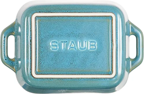 Miniatura 2 de staub Dish 40511-882 - Plato rectangular, color turquesa, 5.5 x 4.3 pulgadas (5.5 x 4.3 in), de cerámica, apto para horno y microondas