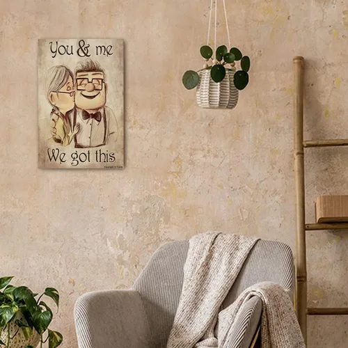 Miniatura 4 de Cusde Letrero de metal retro con texto en inglés "You and Me We Got This" para decoración de pared de café del hogar, 8 x 12 pulgadas