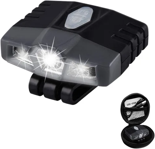 Miniatura 10 de LHOTSE Mini Luz LED Cree Ultra Brillante de Manos Libres con Clip para Gorra - Linterna de Sombrero Recargable Impermeable Luz Frontal Portátil