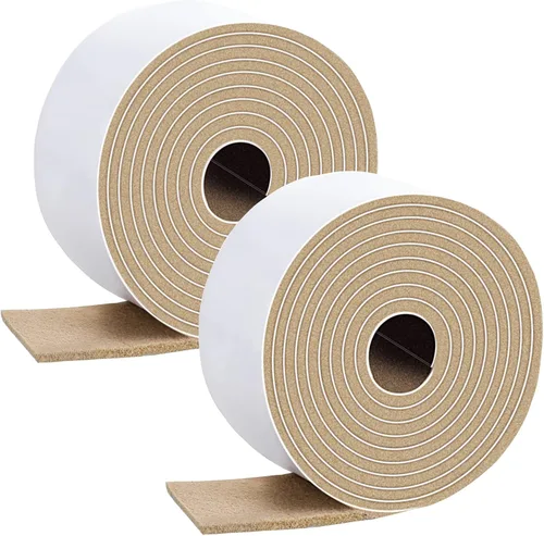 Miniatura 15 de Shappy Paquete de 2 tiras de fieltro con parte trasera adhesiva, rollo de cinta de fieltro, antideslizantes, autoadhesivas, cortables para muebles