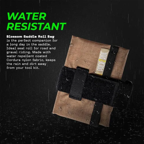 Miniatura 3 de PACK2RIDE Blossom Bolsa de Sillín Enrollable para Bicicleta - Portaherramientas para Bicicleta - Resistente al Agua y Duradera de Tela Cordura