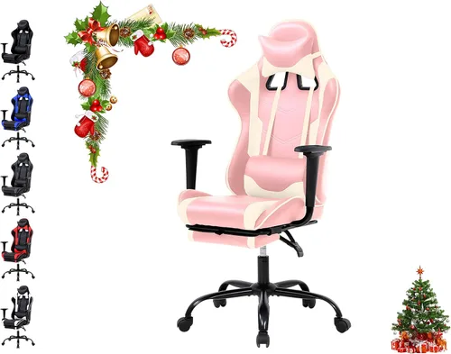 Miniatura 9 de Silla para videojuegos, silla de videojuegos, silla de juegos de computadora barata, silla de juegos de piel sintética, respaldo alto, silla