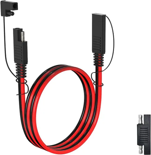 Miniatura 14 de ELFCULB Cable de extensión SAE de 10 AWG, 10 pies, 3/6/10/20/35/50 pies, arnés de cables de desconexión rápida con conector SAE para panel solar