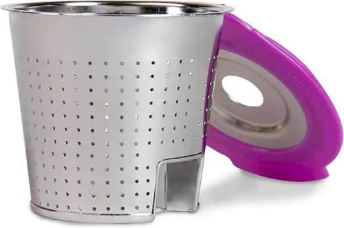 Miniatura 6 de Café Flow - Cápsula de café reutilizable de acero inoxidable de 2 artículos + vasos de papel desechables de 100 unidades, compatible con cafeteras