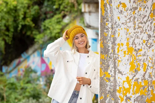 Miniatura 2 de Funky Junque Gorro holgado de punto trenzado de gran tamaño, grueso, suave, de gran