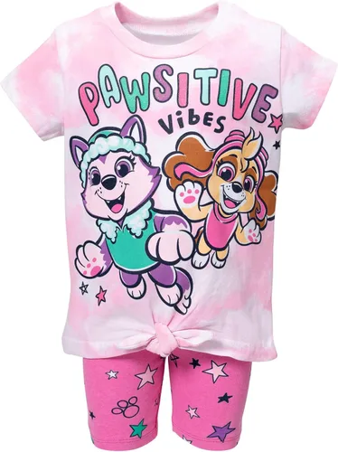 Miniatura 4 de Paw Patrol Conjunto de camiseta y pantalones cortos con estampado anudado
