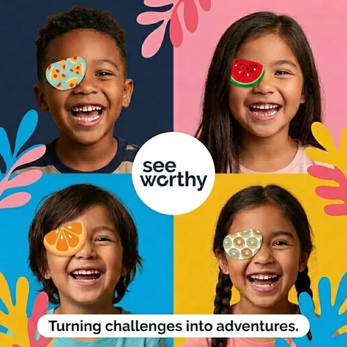 Miniatura 6 de Parches adhesivos para ojos para niños y adultos - Como se vio en Shark Tank - Parche ocular transpirable y cómodo para niños con ojo perezoso