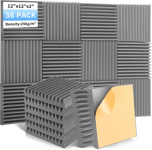 Miniatura 11 de Focusound Paquete de 8 trampas de espuma acústica de esquina, 7 x 7 x 12 pulgadas, panel de absorción de sonido de baja frecuencia, espuma