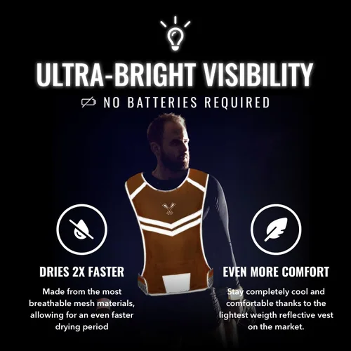 Miniatura 3 de Reflective Running Vest with Pocket & 2 Bands, High-Visibility