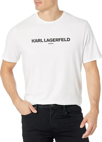 Karl Lagerfeld Paris Camiseta de manga corta con logotipo para hombre