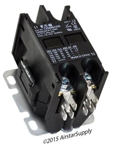 Miniatura 2 de Contactor C25BNB230A, 2 polos, 30 amperios, voltaje de bobina de 120 VCA
