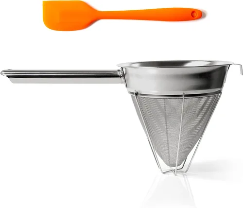 Miniatura 5 de Colador de caldo – chino de malla fina de acero inoxidable para alimentos, separador de cono, colador de cocina para salsa de mermelada de té, 8