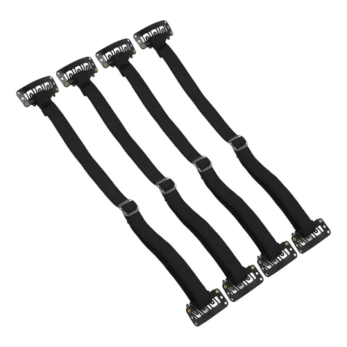 Miniatura 3 de 4 bandas de estiramiento facial con clips, banda facial instantánea elástica ajustable, correa de elevación invisible para estiramiento facial, Negro